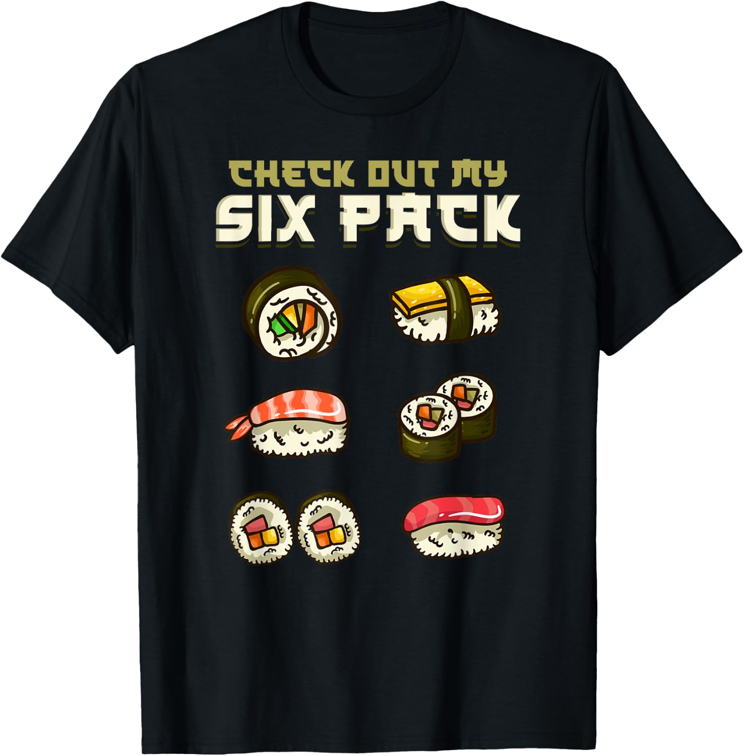 Sushi Japanese Gym T-Shirt - T-Shirt | Black