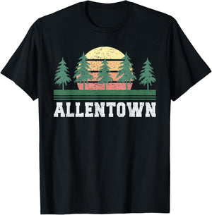 Pennsylvania Allentown Retro Vintage Gift Men Women Kids T-Shirt - T-Shirt | Black