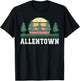 Pennsylvania Allentown Retro Vintage Gift Men Women Kids T-Shirt - T-Shirt | Black