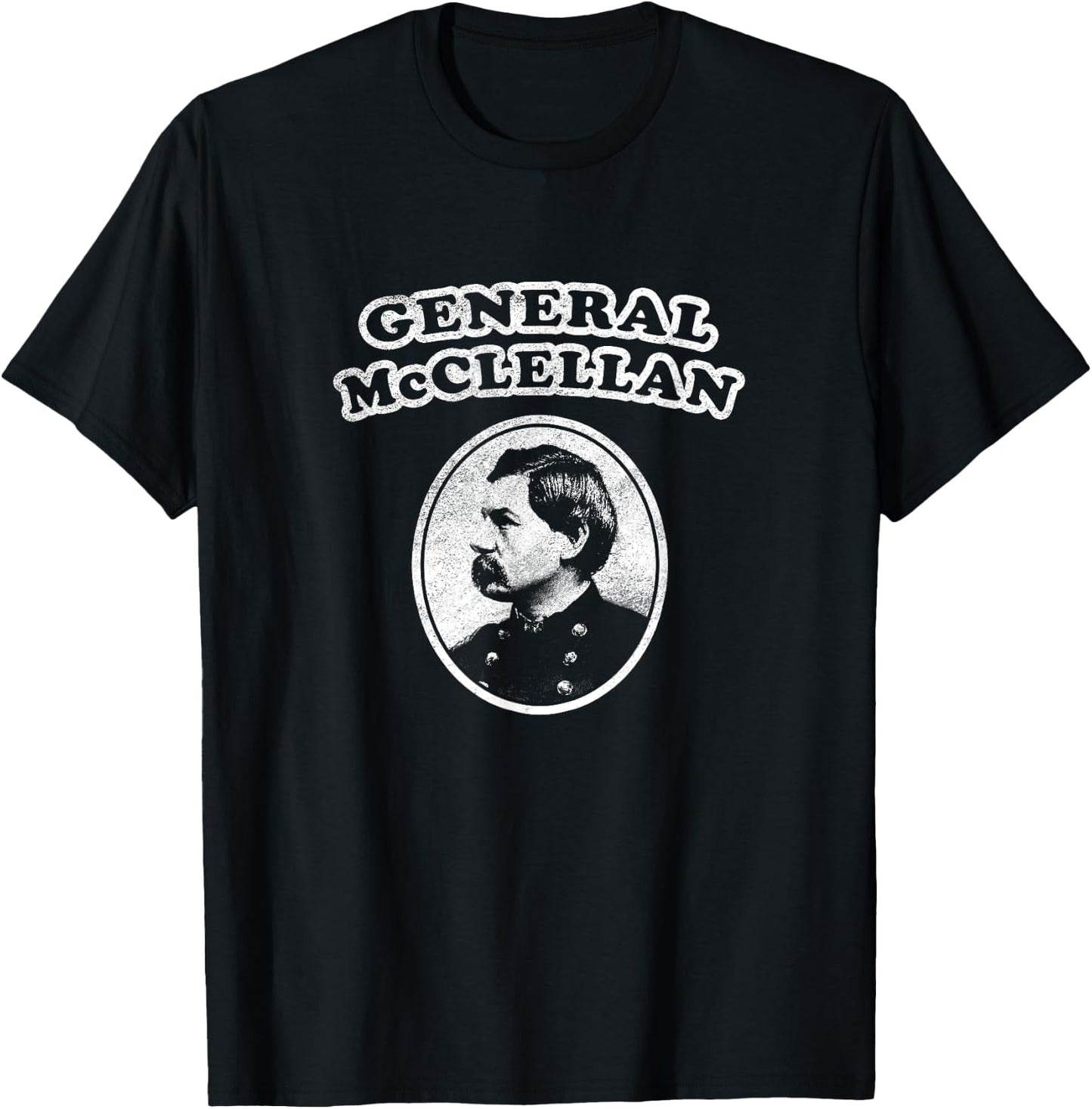 Retro General McClellan Civil War T-Shirt - T-Shirt | Black