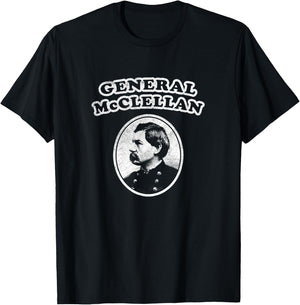 Retro General McClellan Civil War T-Shirt - T-Shirt | Black