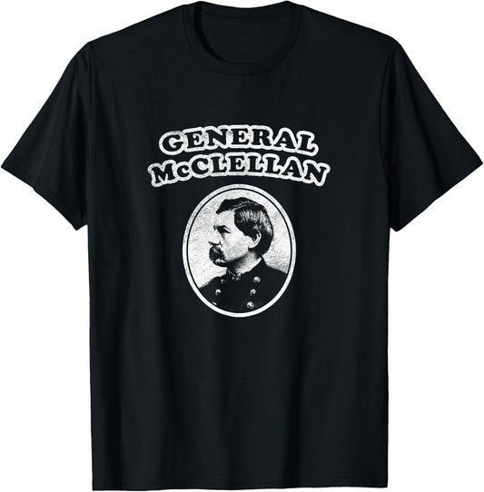 Retro General McClellan Civil War T-Shirt - T-Shirt | Black