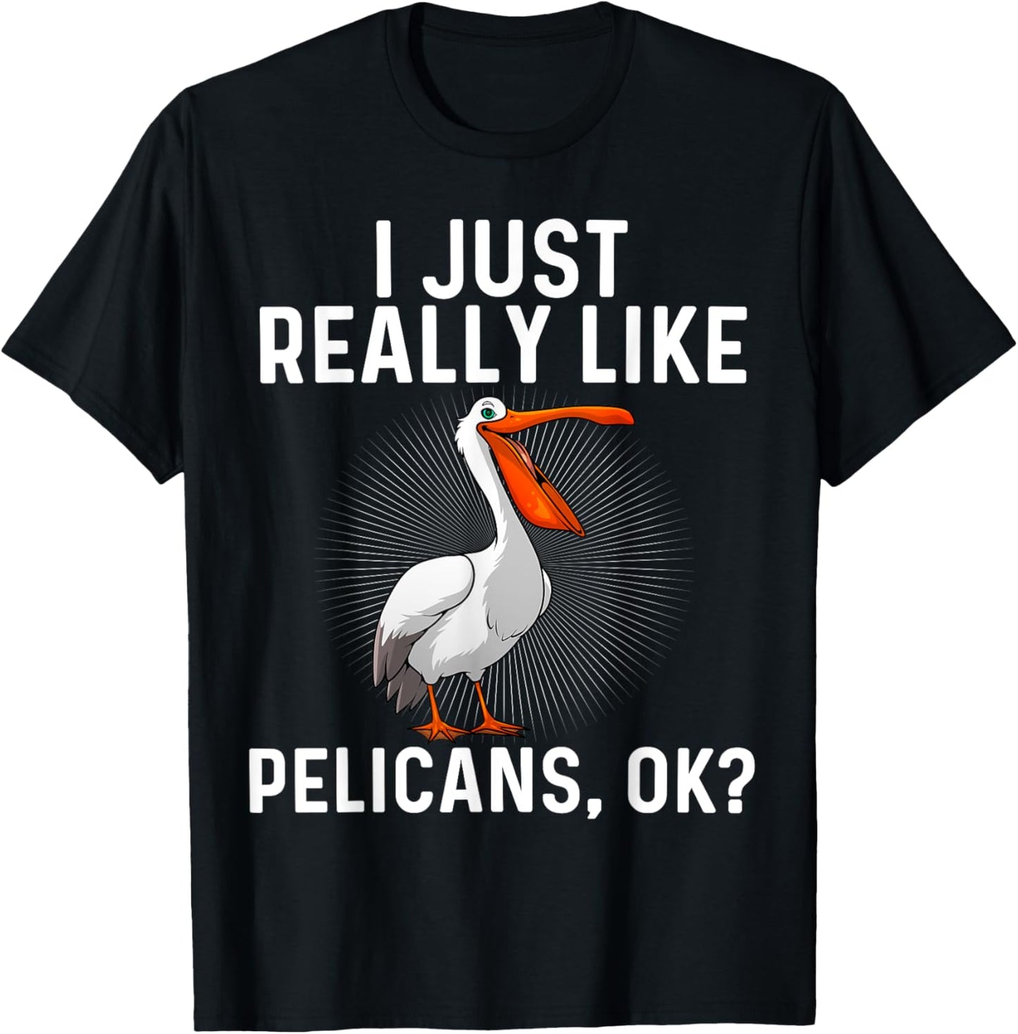 Funny Pelican Art Women Ornithology Pelican Lover T-Shirt - T-Shirt | Black