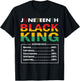 Juneteenth Black King Nutritional Facts Black History Month T-Shirt - T-Shirt | Black