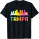 Tampa Florida Watercolor Art City Skyline Souvenir T-Shirt - T-Shirt | Black