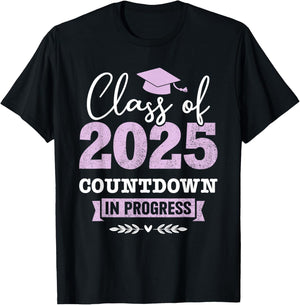 Class of 2025 countdown in progress senior graduation T-Shirt - T-Shirt | Black