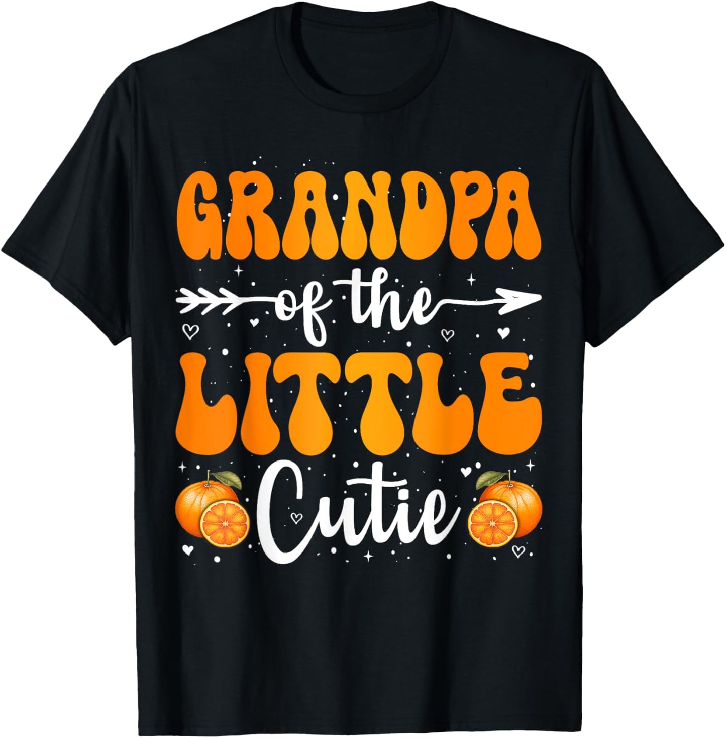 Grandpa Of The Little Cutie Orange Clementine Birthday Party T-Shirt - T-Shirt | Black