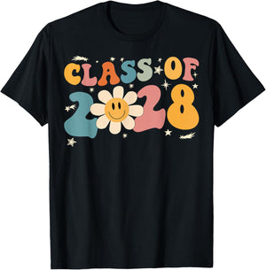 Class of 2028 Grow With Me Graduation First Day of School T-Shirt - T-Shirt | Black