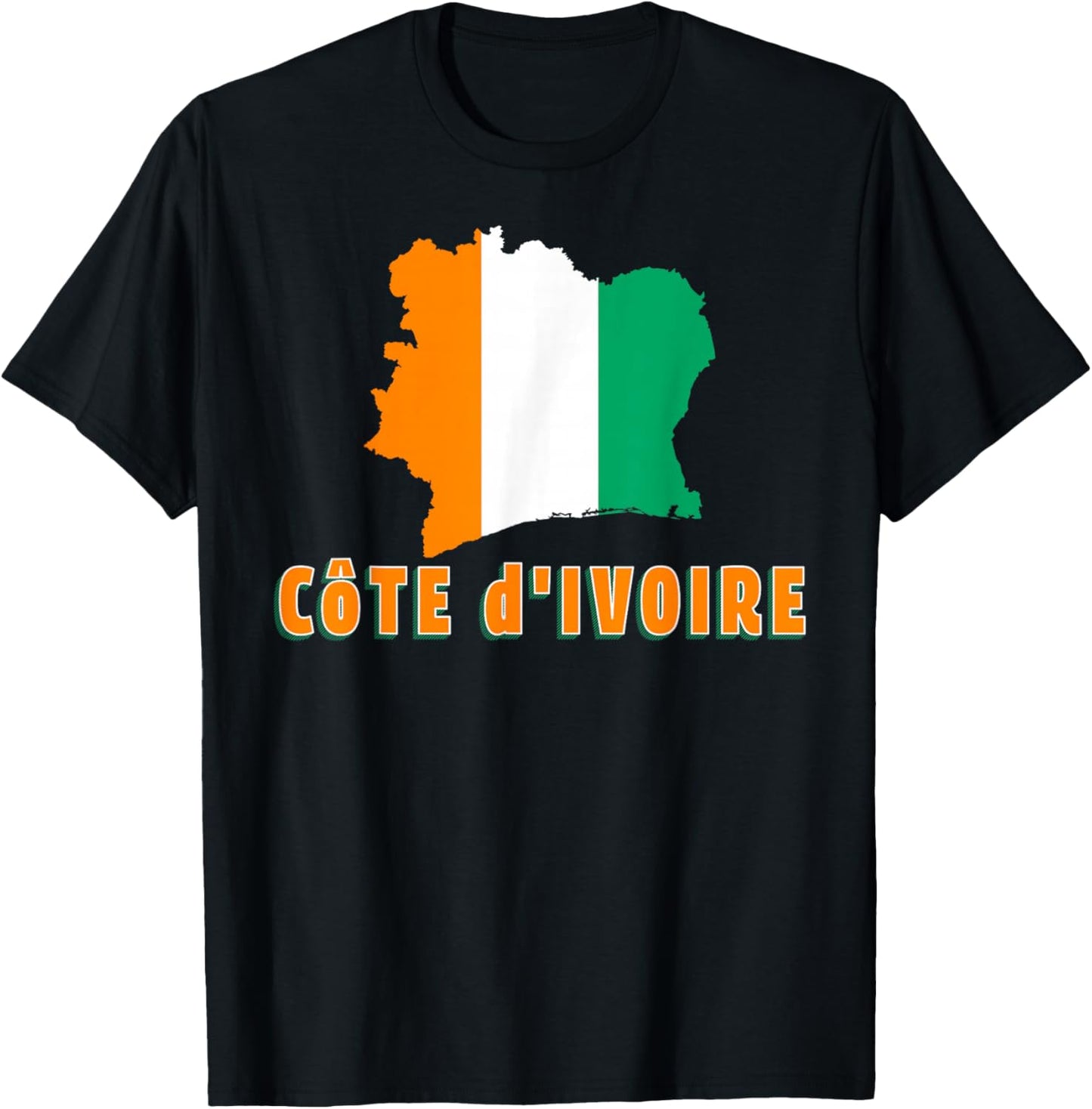 Ivory Coast Flag , Women, Kids T-Shirt - T-Shirt | Black