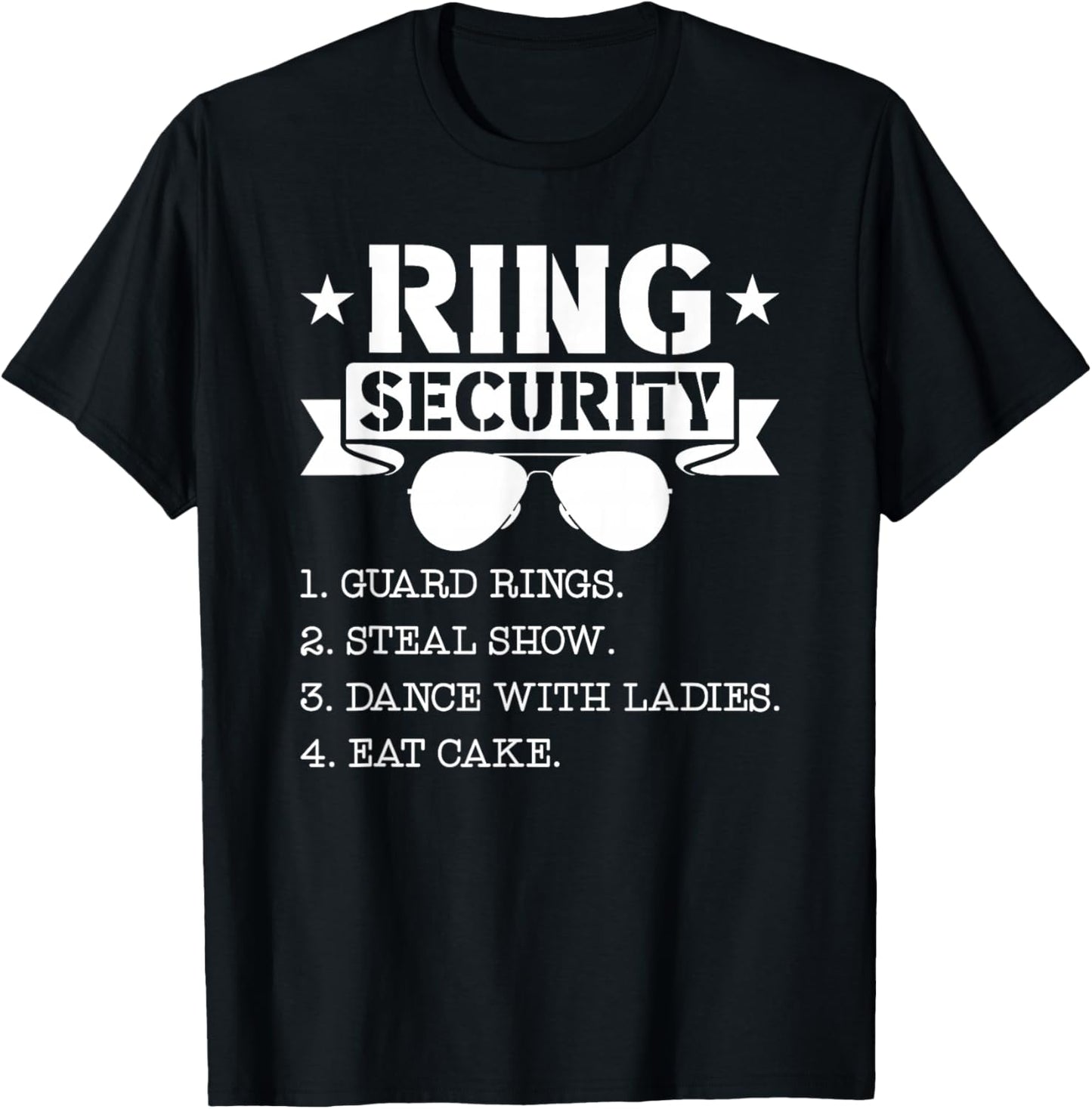 Ring Security Marriage Kids Toddler Wedding Ring Guard T-Shirt - T-Shirt | Black