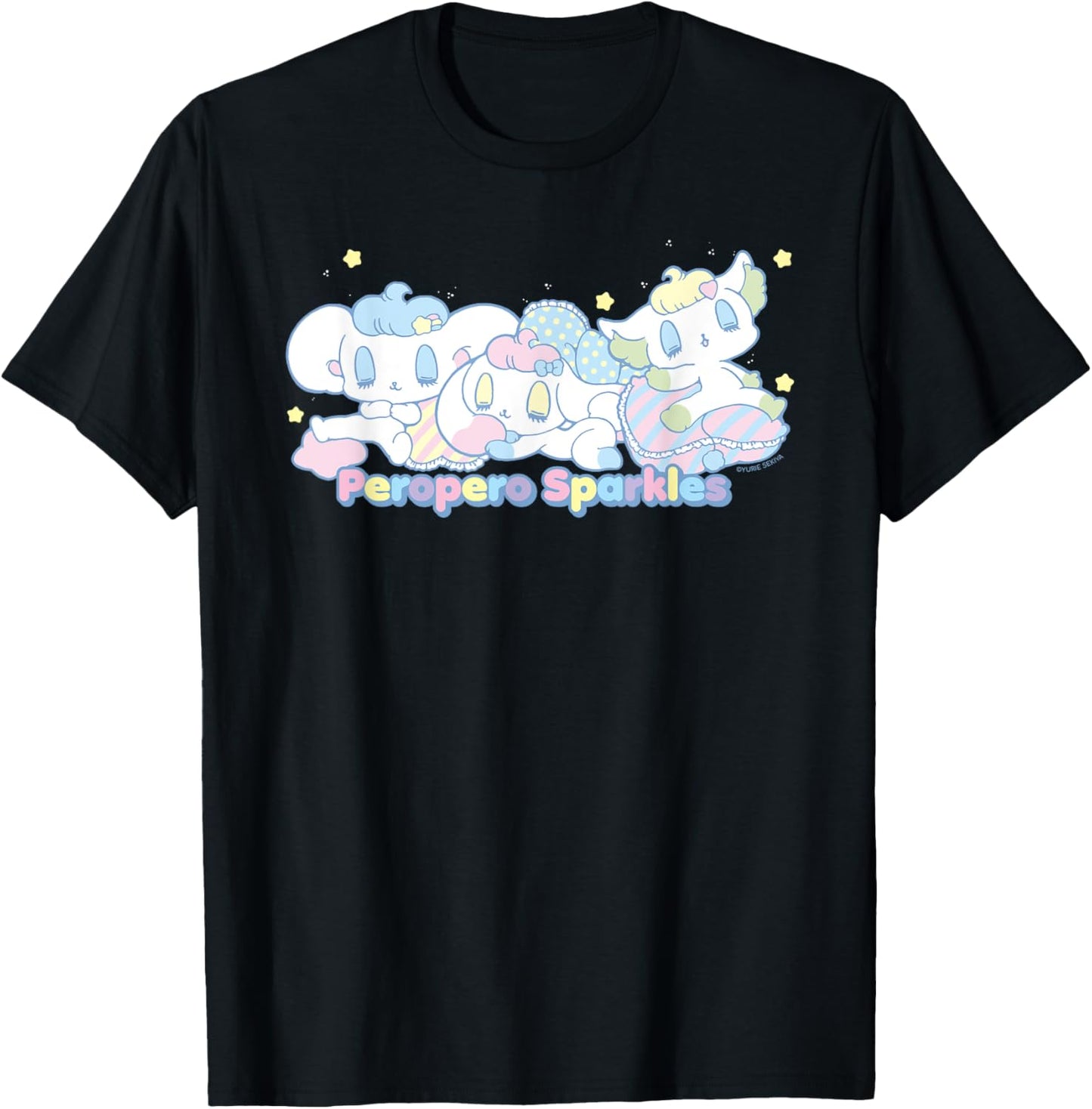 PeroPero Sparkles Manga Rue Love Hearts Valentines Kawaii T-Shirt - T-Shirt | Black