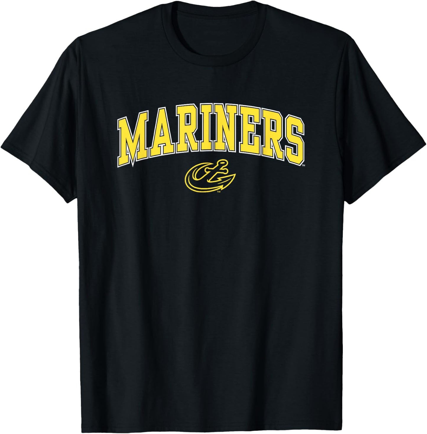 Maine Maritime Mariners Arch Over Blue Officially Licensed T-Shirt - T-Shirt | Black