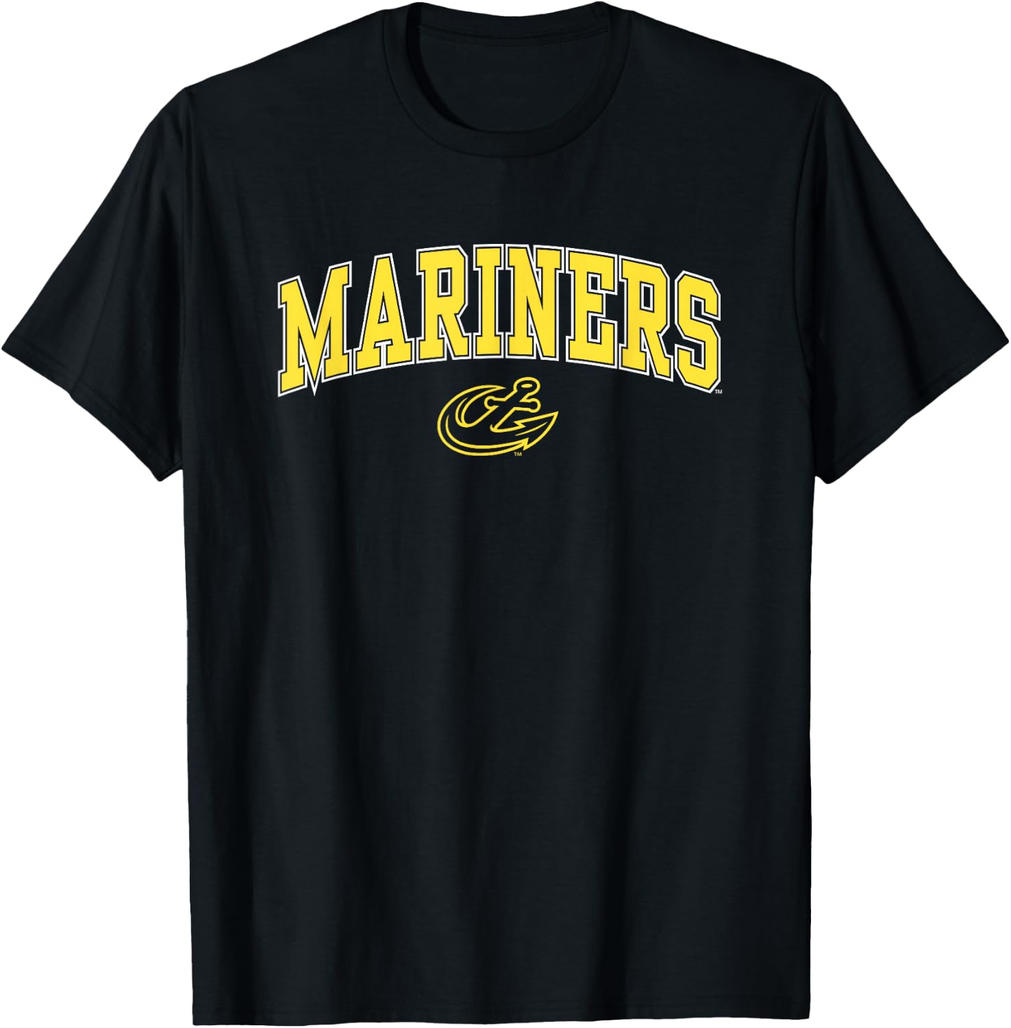 Maine Maritime Mariners Arch Over Blue Officially Licensed T-Shirt - T-Shirt | Black