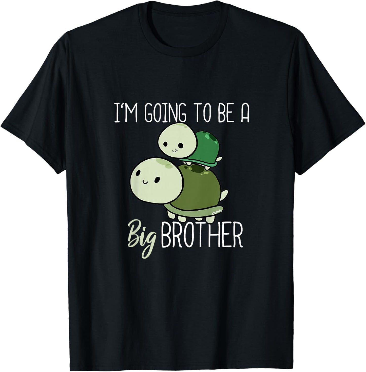 Kids I'm going to be Big Brother Shirt Turtle T-Shirt - T-Shirt | Black