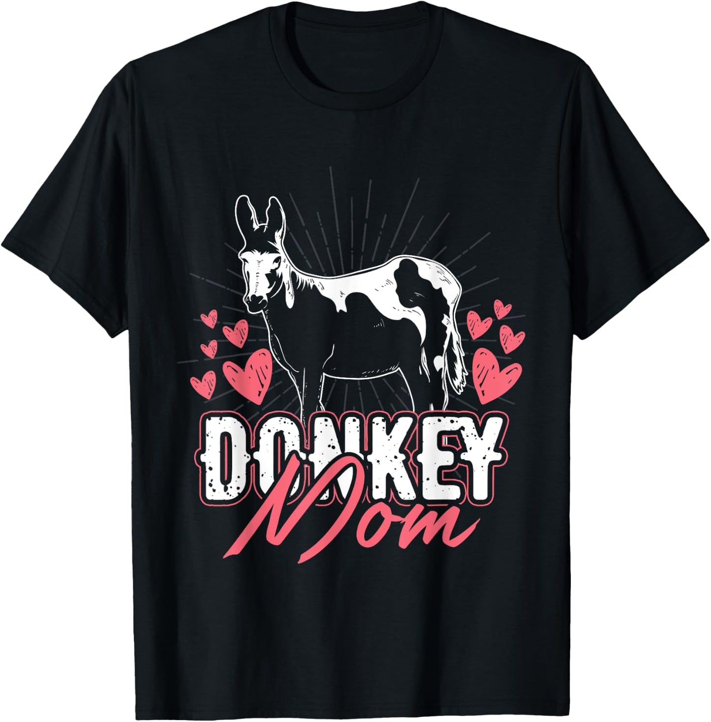 Mothers Day Farm Animal Mom Parent Women Girls Gift Donkey T-Shirt - T-Shirt | Black