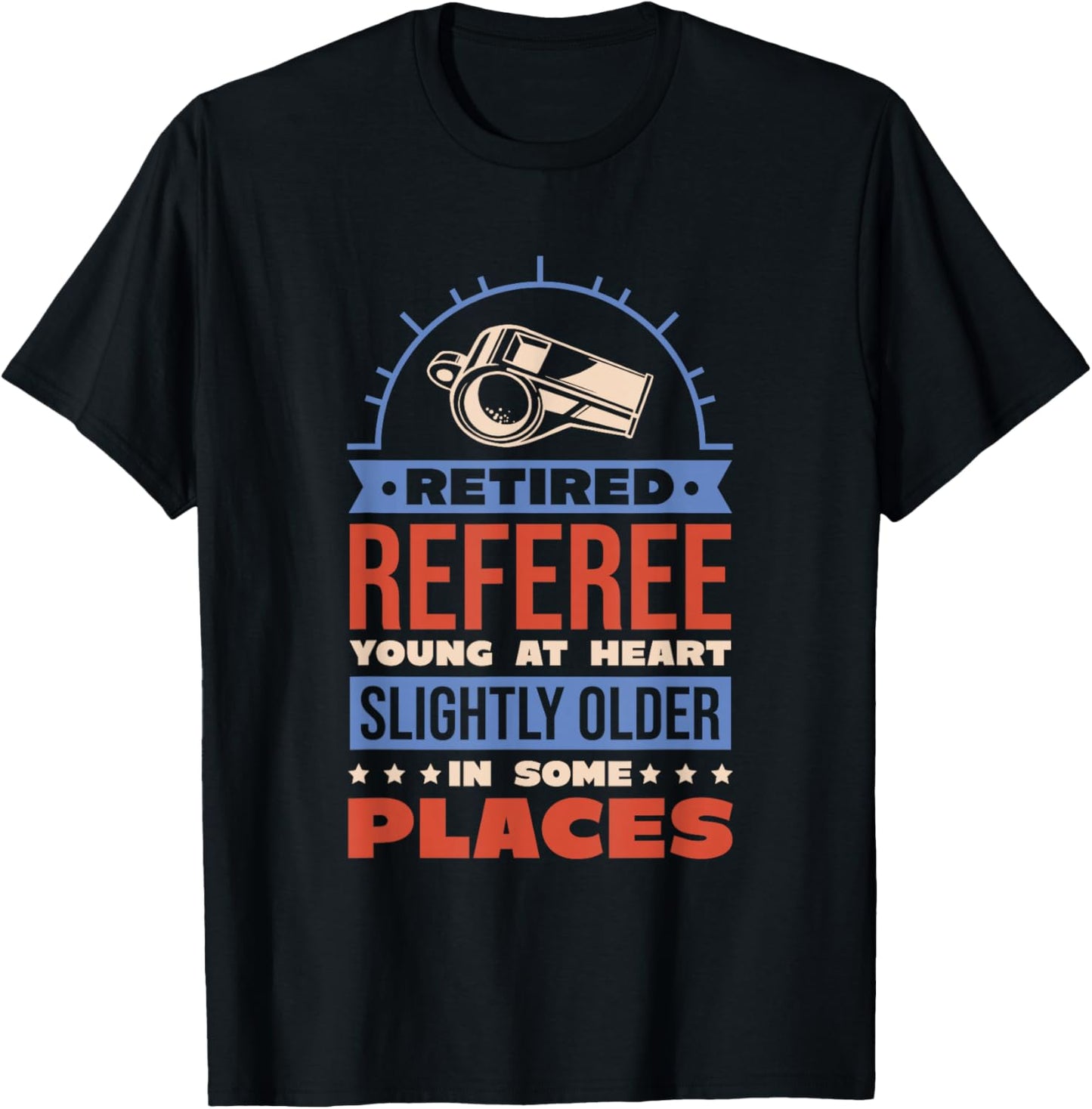 Retired Referee Design for Referee Refereeing T-Shirt - T-Shirt | Black