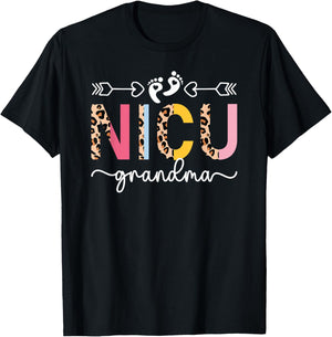 NICU Grandma Micro Preemie Baby Grandma Of NICU Warrior T-Shirt - T-Shirt | Black