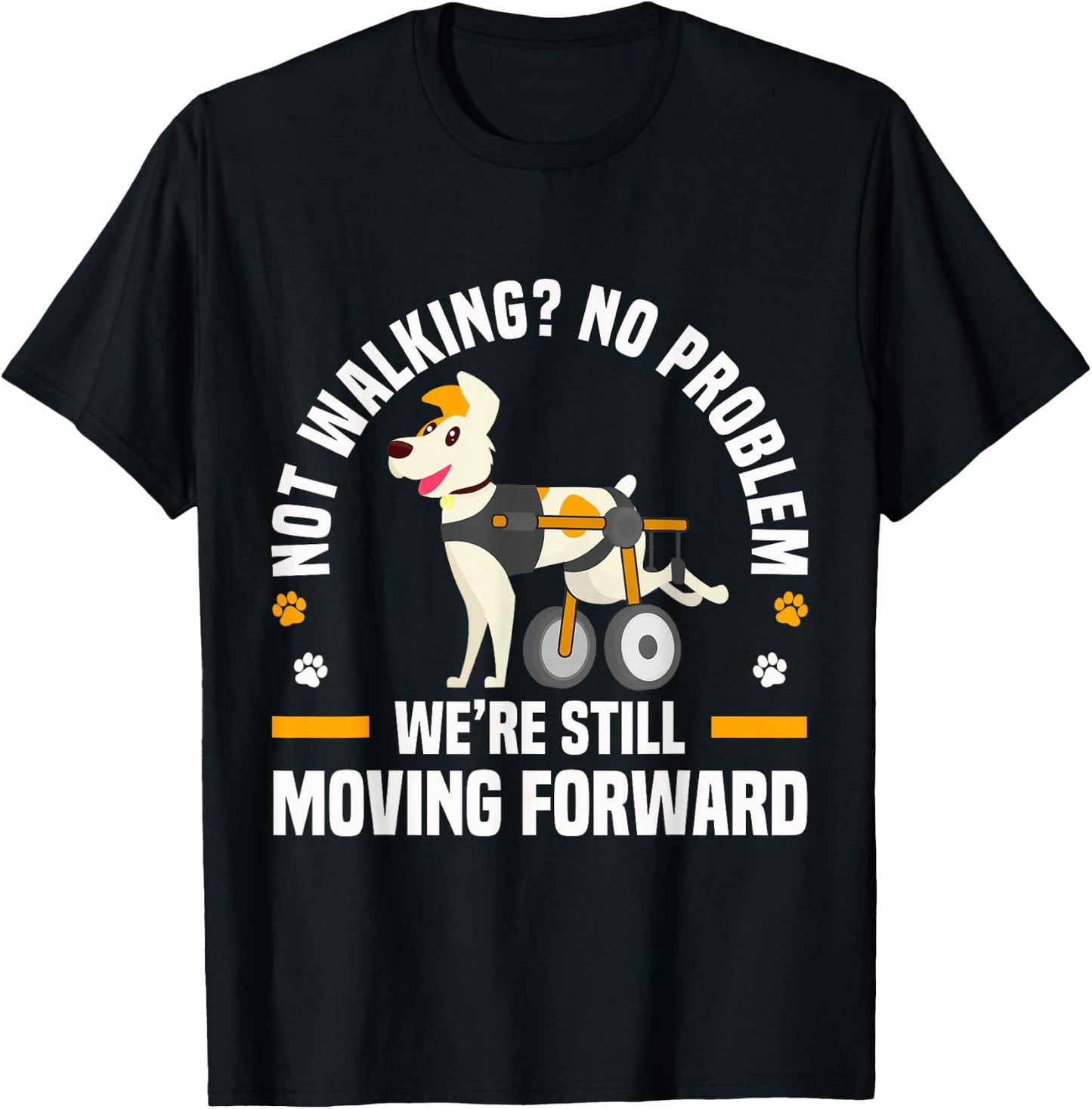 Wheelchair Dog with Handicap for Disabled Dogs T-Shirt - T-Shirt | Black