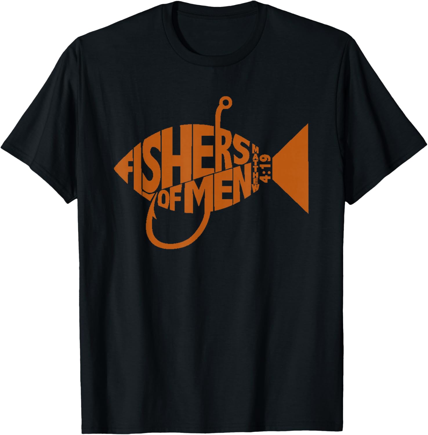 Fishers of Men shirt Christian Gifts Bible Verse T-Shirt - T-Shirt | Black