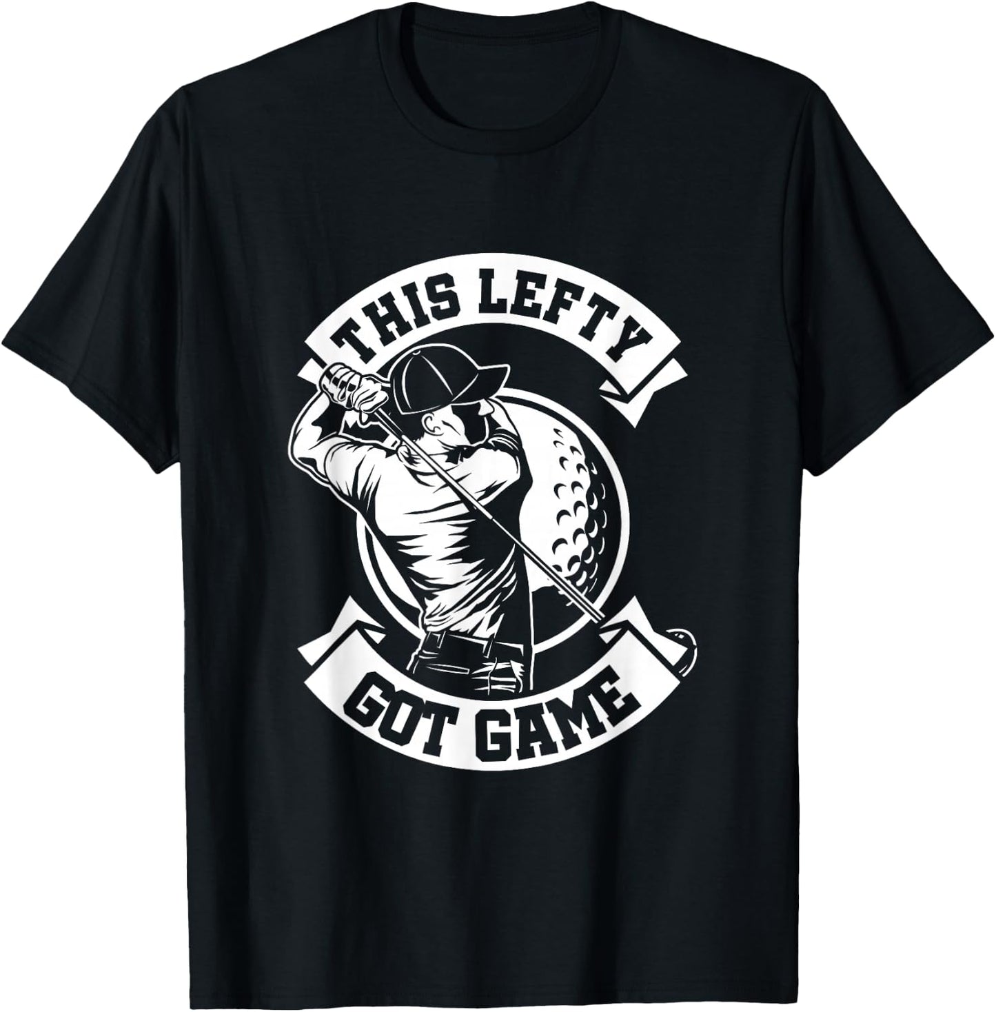 Lefty Lefty Left-Hander Golf Left Handed Golfing T-Shirt - T-Shirt | Black