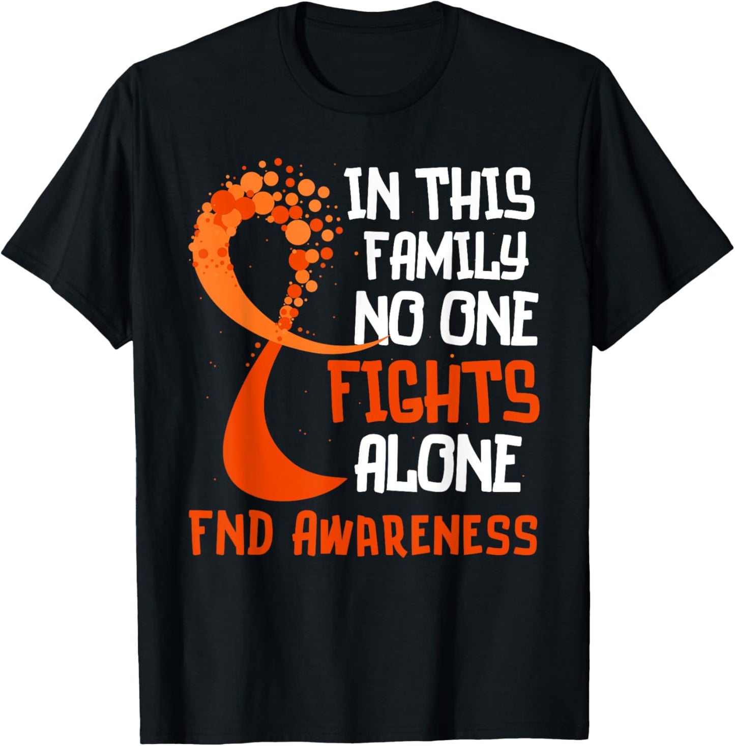 Functional Neurological Disorder Awareness FND Ribbon Family T-Shirt - T-Shirt | Black