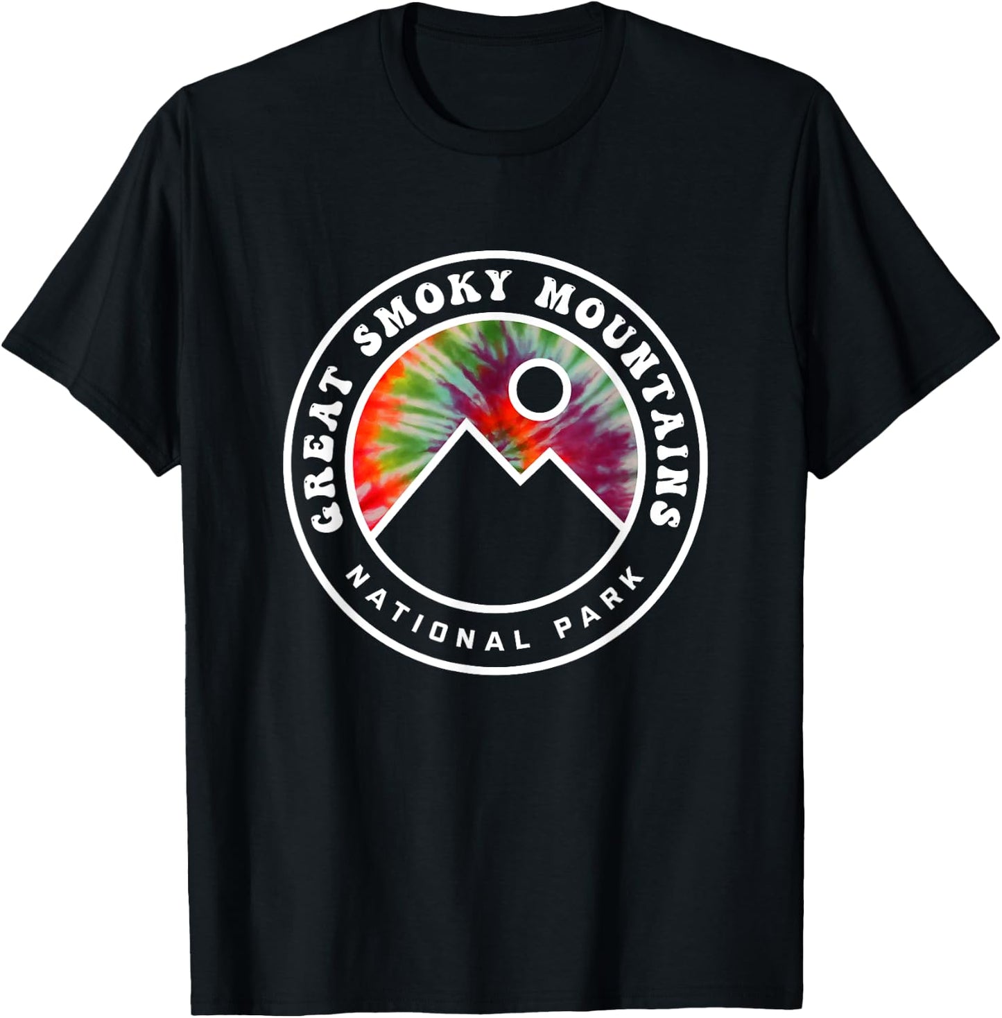 Great Smoky Mountains National Park Tie Dye Tennessee T-Shirt - T-Shirt | Black