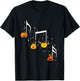 Music Note Pumpkin Fall Music Teacher Halloween Costume T-Shirt - T-Shirt | Black