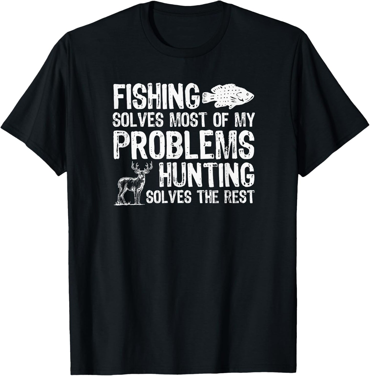 Wilderness Wisdom for Fishing & Hunting Adventures T-Shirt - T-Shirt | Black