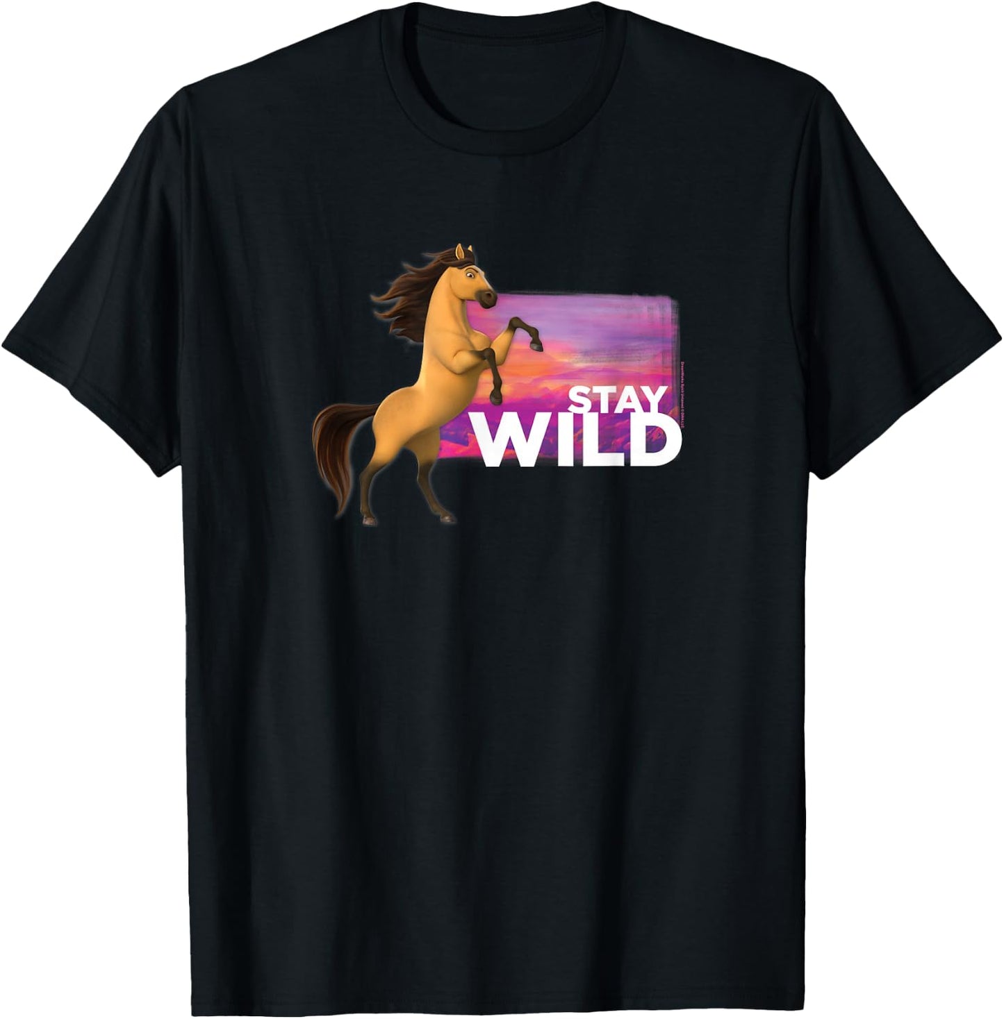 Spirit Untamed Stay Wild T-Shirt - T-Shirt | Black
