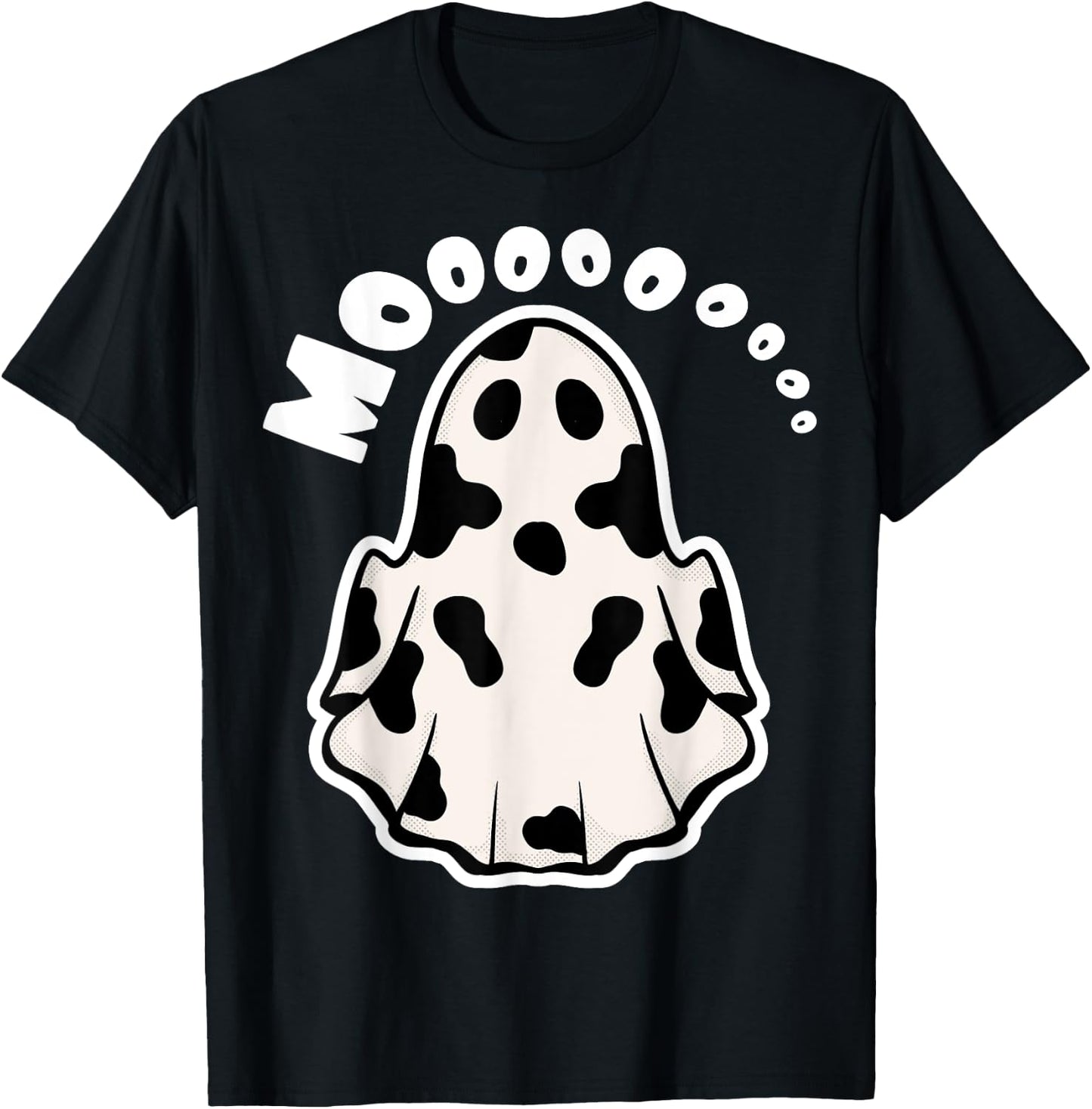 Ghost Cow Moo Boo - Funny Cow Ghost T-Shirt - T-Shirt | Black