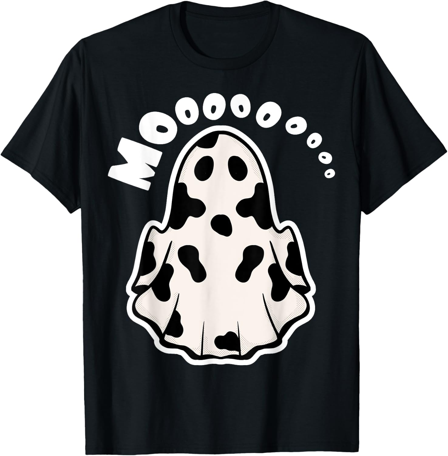 Ghost Cow Moo Boo - Funny Cow Ghost T-Shirt - T-Shirt | Black