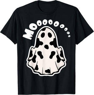Ghost Cow Moo Boo - Funny Cow Ghost T-Shirt - T-Shirt | Black