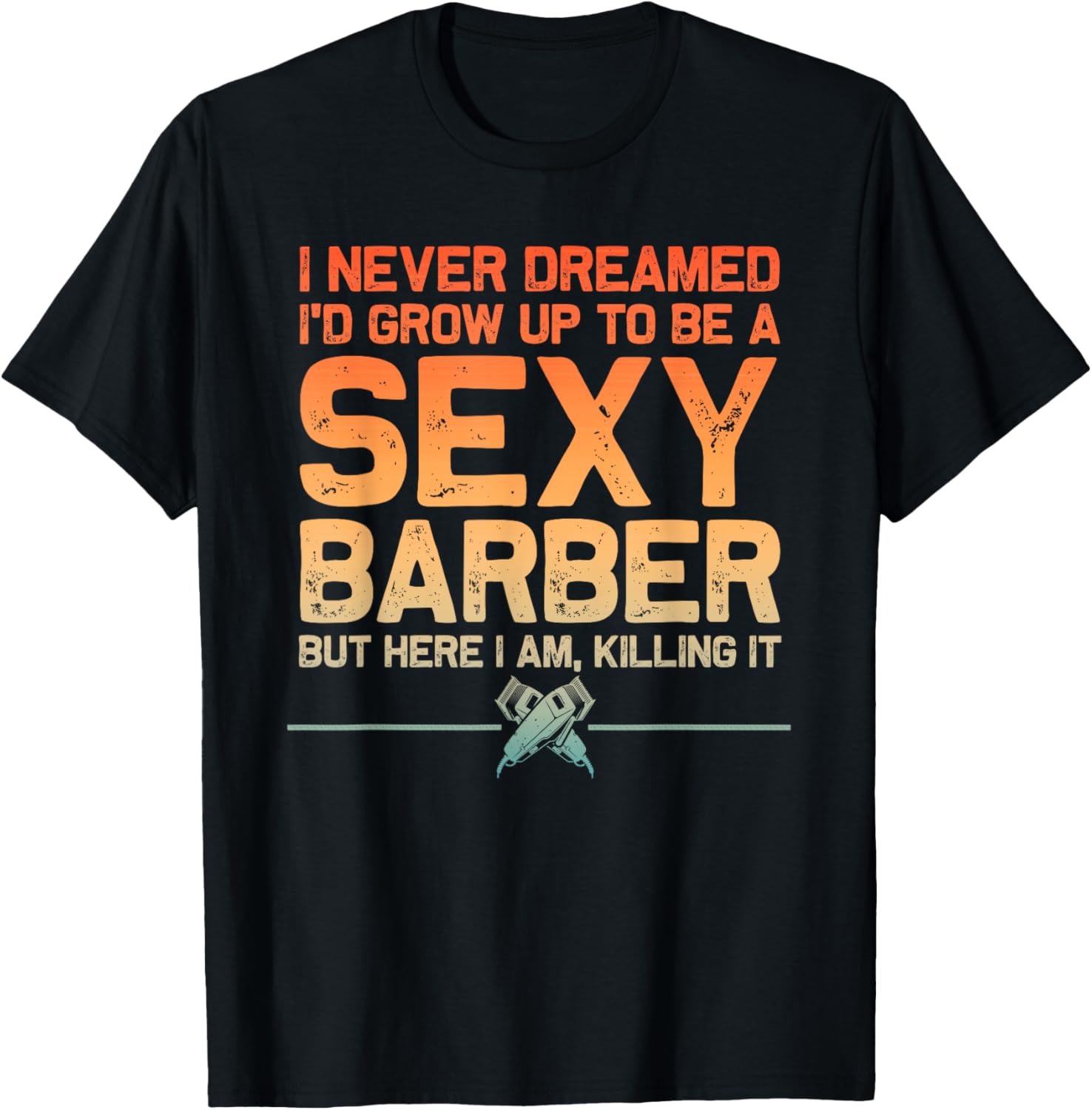 Funny Barber Men Dad Barbershop Hairdresser Hairstylist T-Shirt - T-Shirt | Black