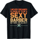 Funny Barber Men Dad Barbershop Hairdresser Hairstylist T-Shirt - T-Shirt | Black