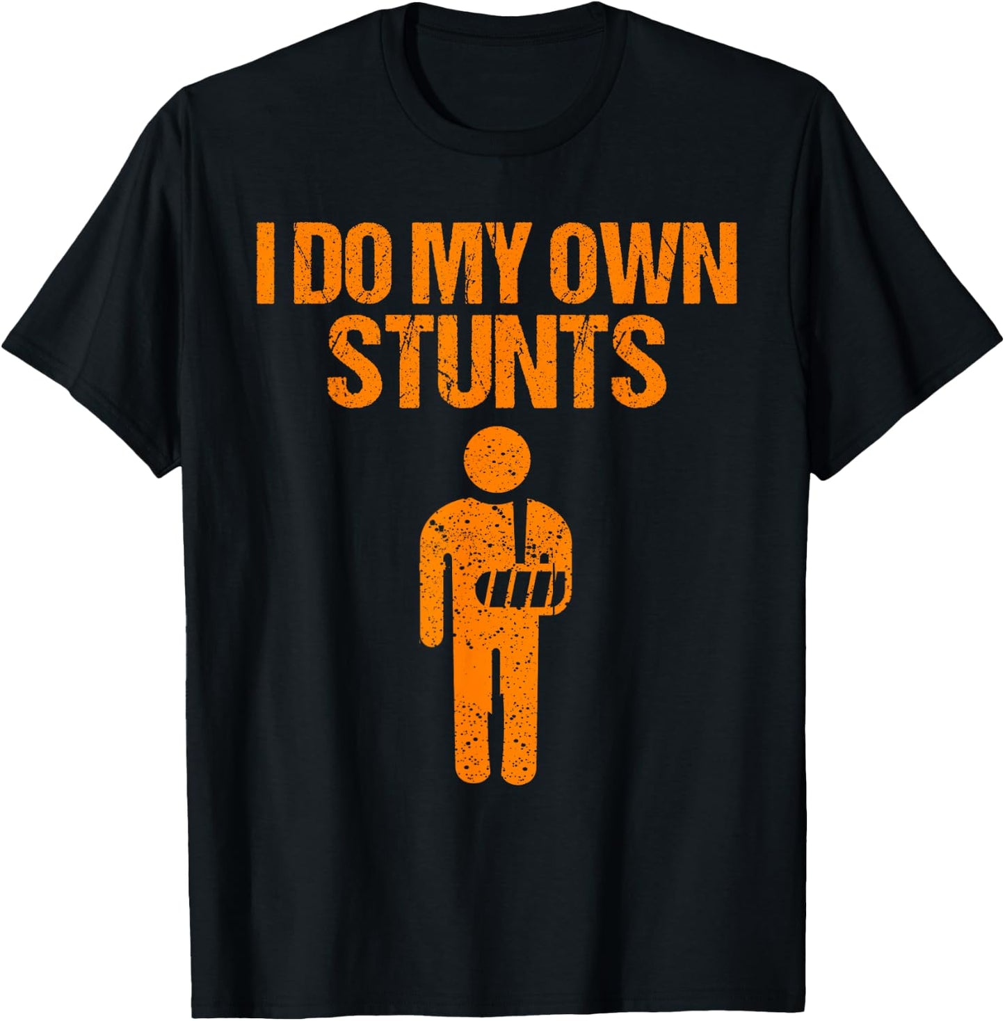 Funny I Do My Own Stunts | Broken Arm Get Well Gift Kids T-Shirt - T-Shirt | Black