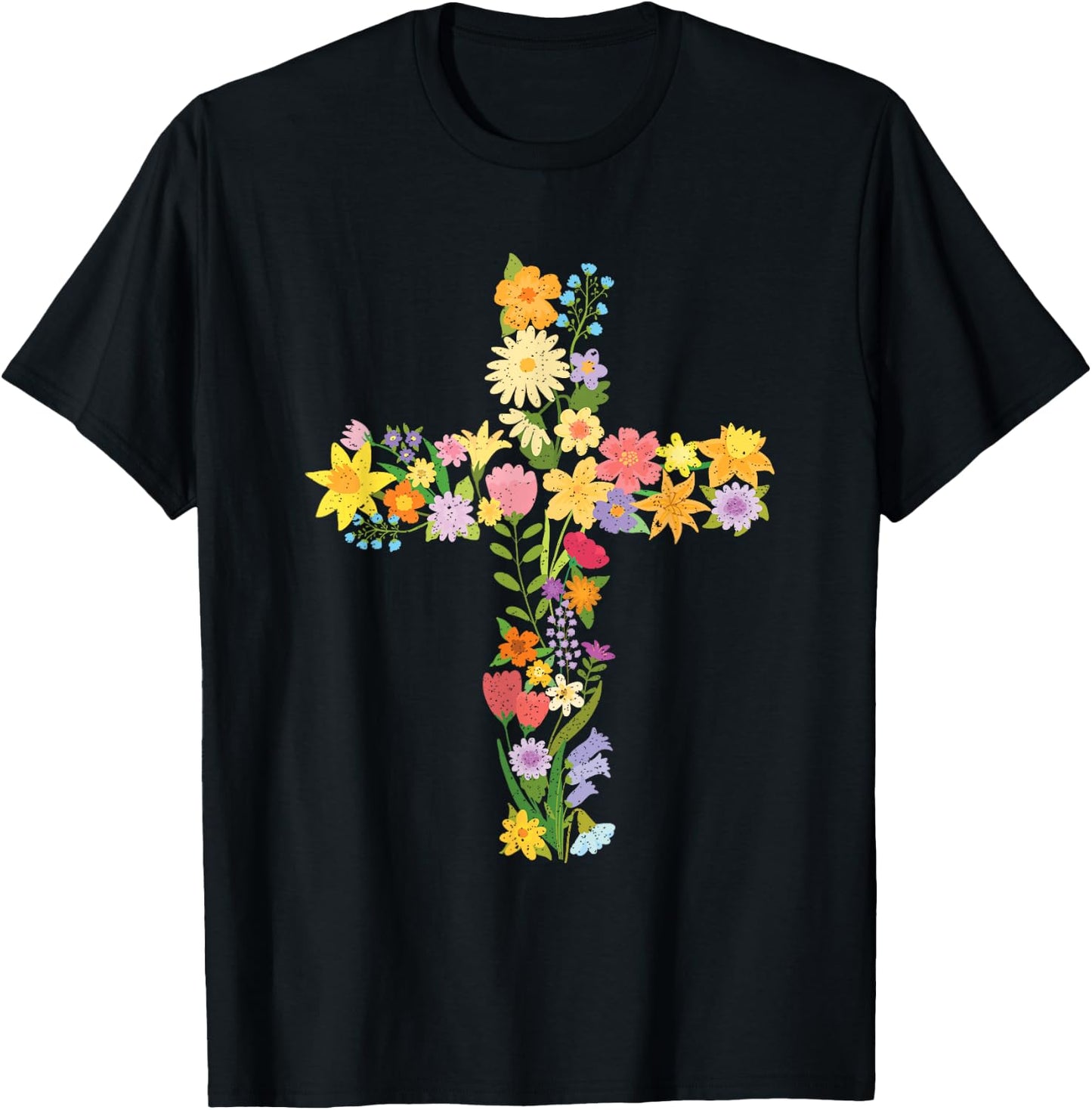 Jesus Christ Cross Bible Christianity Faith Gift Jesus T-Shirt - T-Shirt | Black