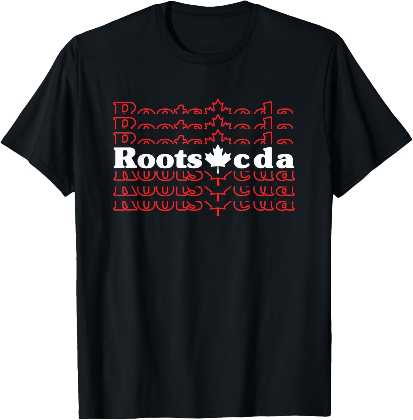 Roots CDA Maple Canada Pride Vacation Travel Canadian Gift T-Shirt - T-Shirt | Black