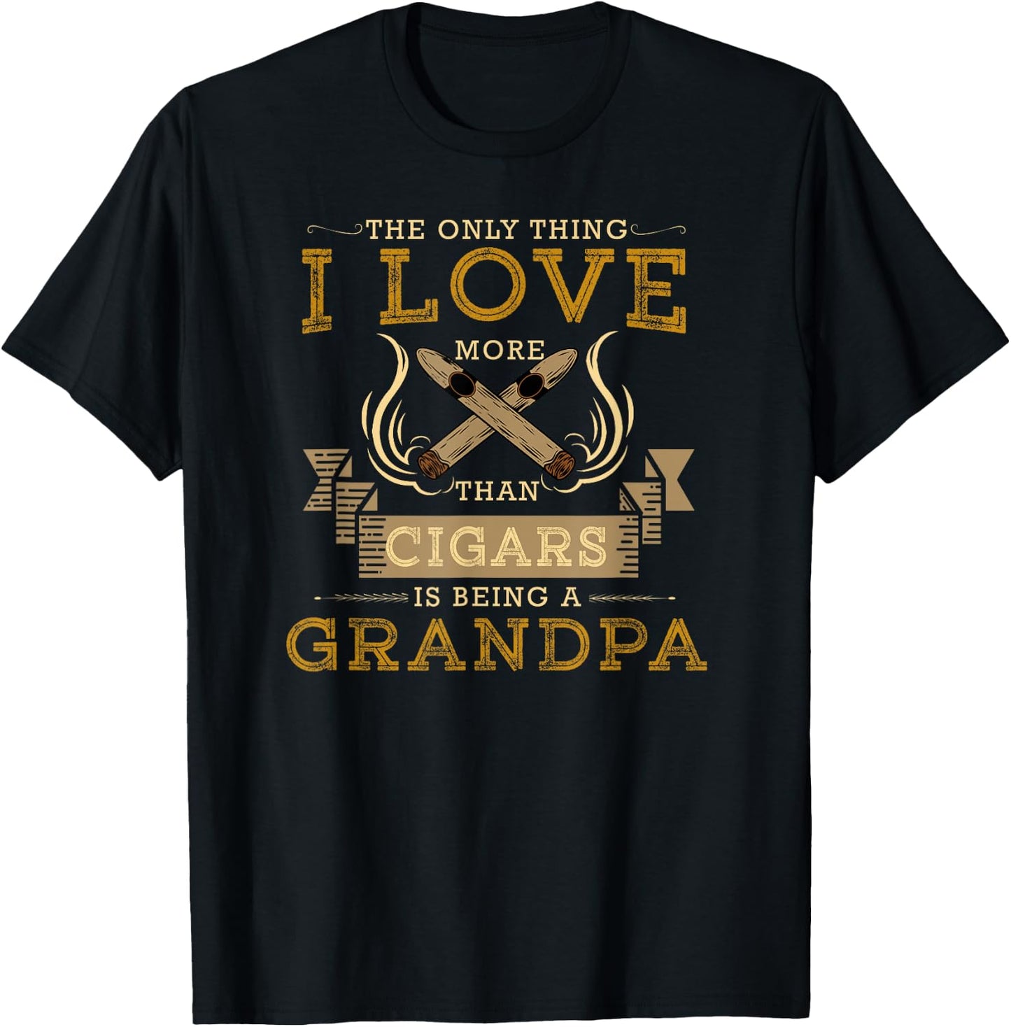 Cigar Grandpa T-Shirt - T-Shirt | Black