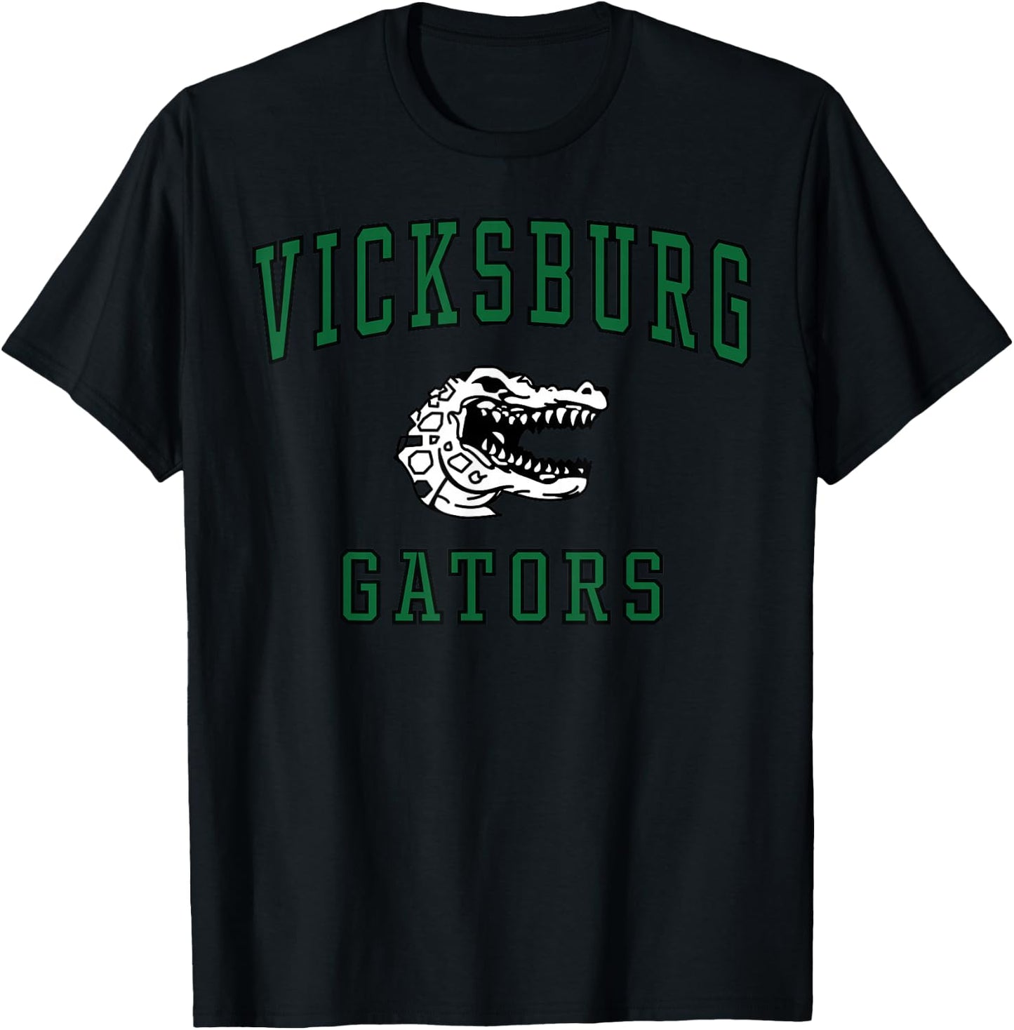 Vicksburg High School Gators C1 T-Shirt - T-Shirt | Black