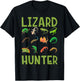 Lizard Hunter Reptile Kids Bearded Dragon Lizards T-Shirt - T-Shirt | Black