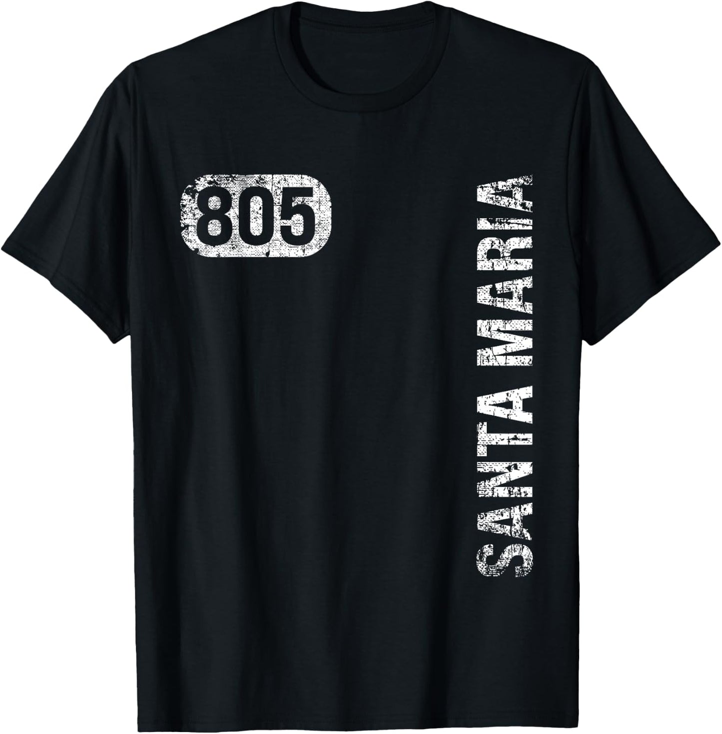 Santa Maria California 805 Area Code Vintage Retro T-Shirt - T-Shirt | Black