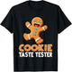 Funny Christmas Gingerbread Man Cookie Taste Tester T-Shirt - T-Shirt | Black