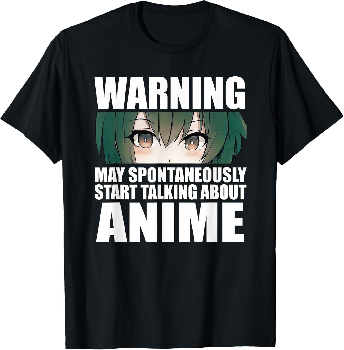 Warning May Spontaneously Start Talking About Anime T-Shirt - T-Shirt | Black