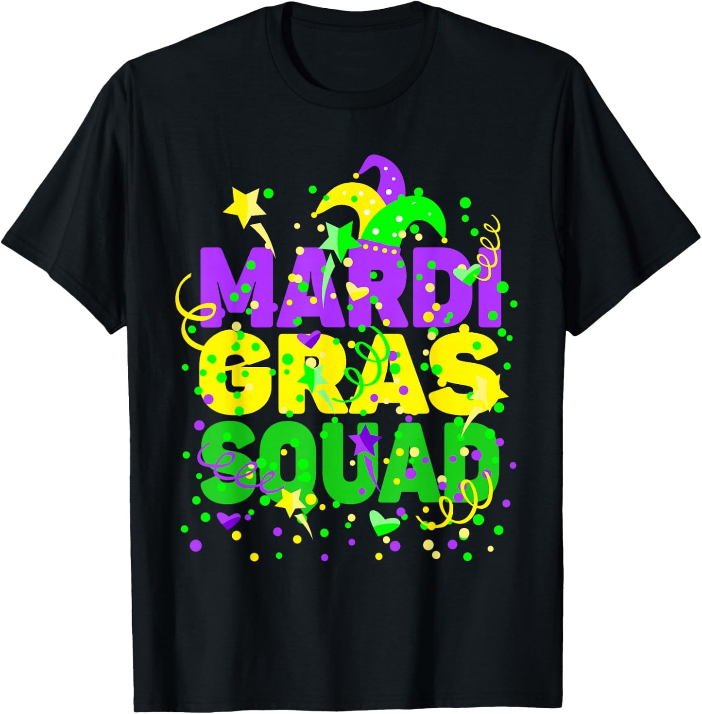 Mardi Gras Squad Party Costume Outfit - Funny Mardi Gras T-Shirt - T-Shirt | Black