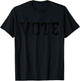 Vote Women Men Distressed Text 2024 Election T-Shirt - T-Shirt | Black