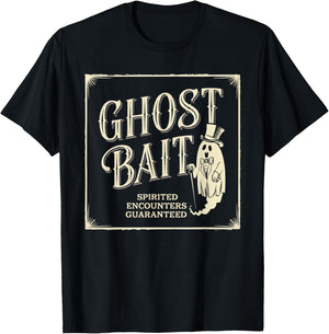 Ghost Bait Paranormal Investigator Ghost Hunting Halloween T-Shirt - T-Shirt | Black