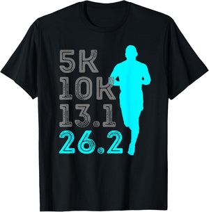 Marathon Running Finisher 5k 10k 13.1 26.2 Chicago NY T-Shirt - T-Shirt | Black