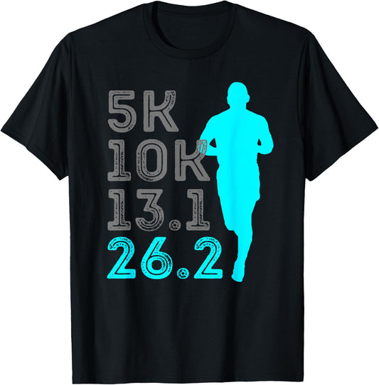 Marathon Running Finisher 5k 10k 13.1 26.2 Chicago NY T-Shirt - T-Shirt | Black