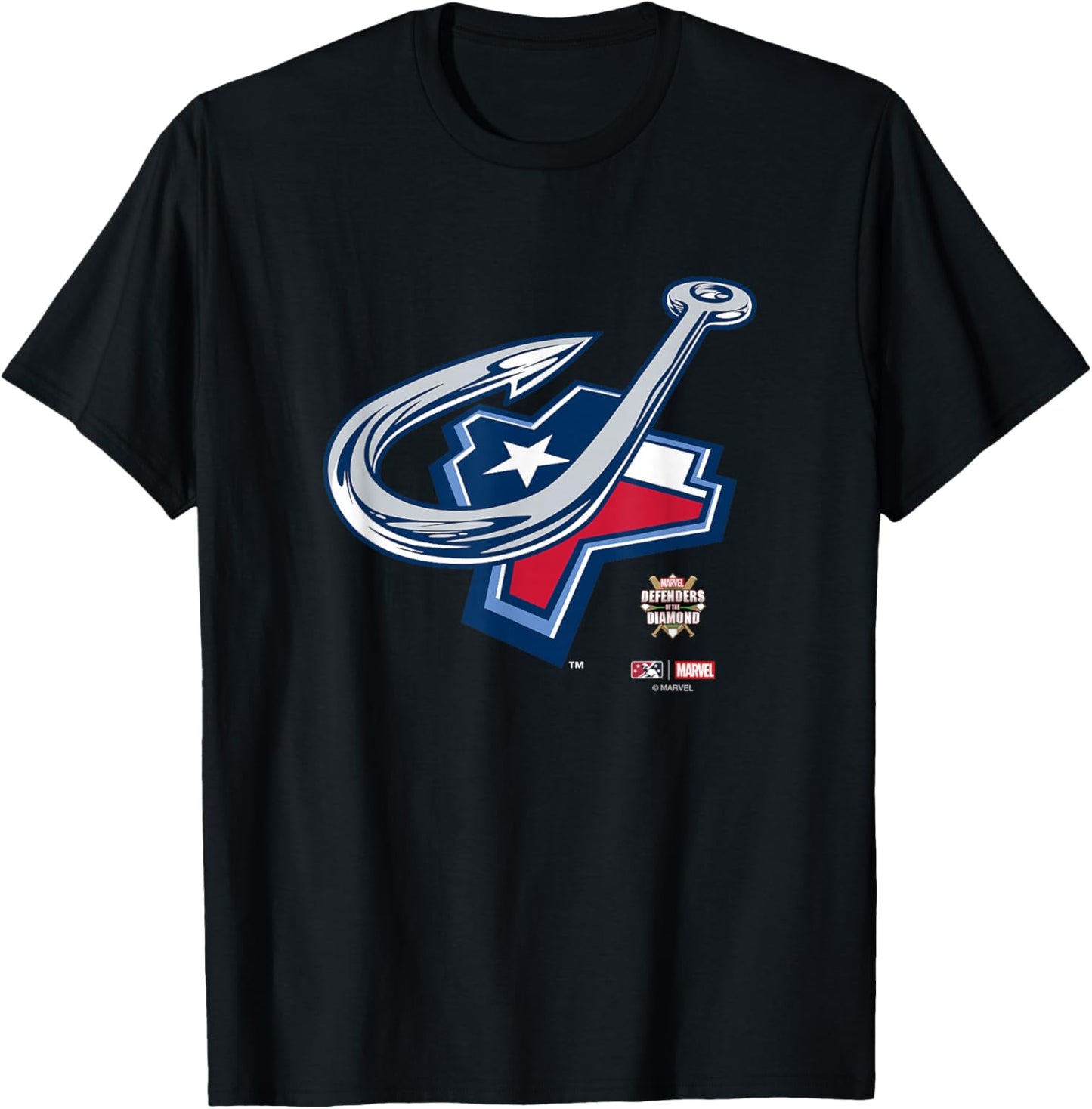 Marvel x MiLB Defenders Of The Diamond Corpus Christi Hooks T-Shirt - T-Shirt | Black