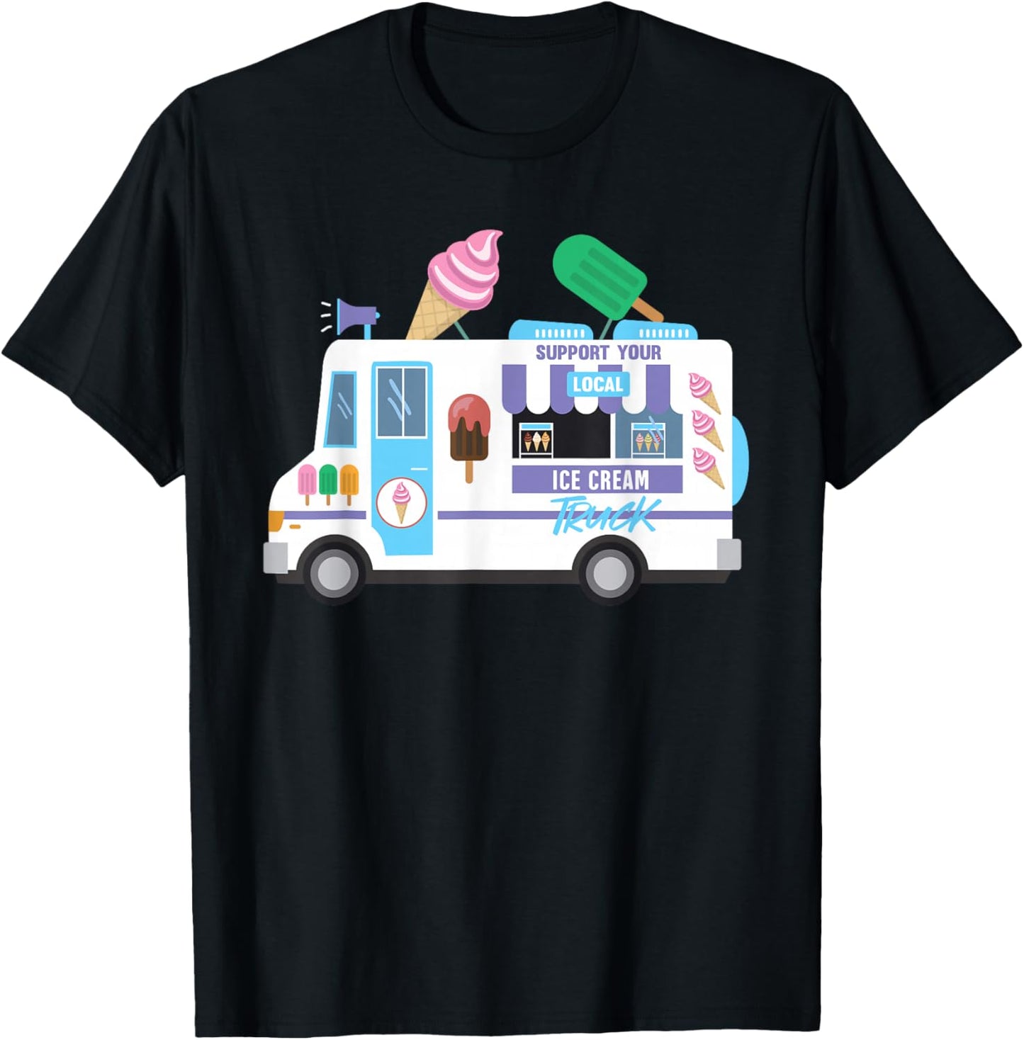 Ice Cream Truck T-Shirt - T-Shirt | Black